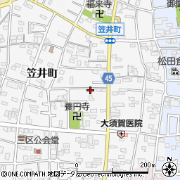 静岡県浜松市中央区笠井町276周辺の地図