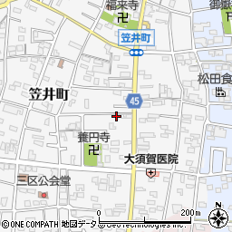 静岡県浜松市中央区笠井町277周辺の地図