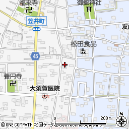 静岡県浜松市中央区笠井町54周辺の地図