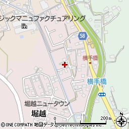 静岡県袋井市堀越1707-24周辺の地図