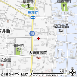 静岡県浜松市中央区笠井町122周辺の地図