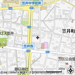 静岡県浜松市中央区笠井町987周辺の地図