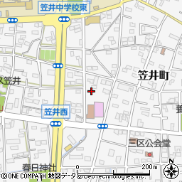 静岡県浜松市中央区笠井町860周辺の地図