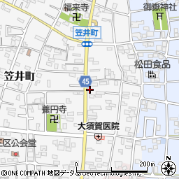 静岡県浜松市中央区笠井町123周辺の地図