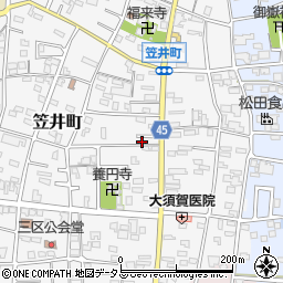 静岡県浜松市中央区笠井町270周辺の地図