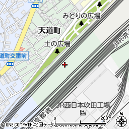 大阪府吹田市天道町1周辺の地図