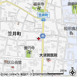 静岡県浜松市中央区笠井町269周辺の地図