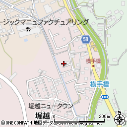 静岡県袋井市堀越1707-31周辺の地図