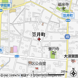 静岡県浜松市中央区笠井町519周辺の地図