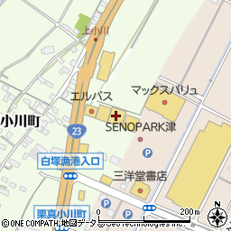 洋服の青山津セノパーク店周辺の地図