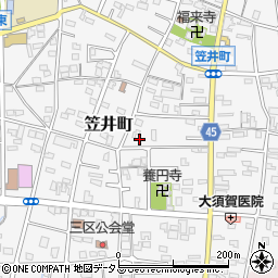 静岡県浜松市中央区笠井町358周辺の地図