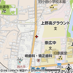 三重県伊賀市上野西大手町3729周辺の地図