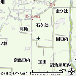 京都府木津川市加茂町例幣石ケ辻周辺の地図