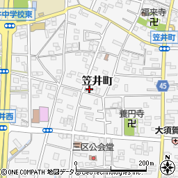静岡県浜松市中央区笠井町546周辺の地図
