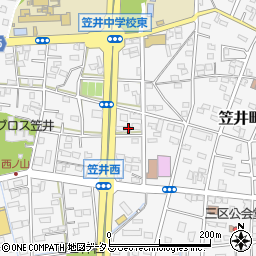 静岡県浜松市中央区笠井町992周辺の地図