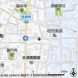 静岡県浜松市中央区笠井町125周辺の地図