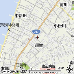 愛知県知多郡美浜町野間須賀103周辺の地図