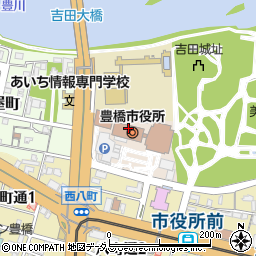 豊橋市役所　東三河消費生活総合センター周辺の地図