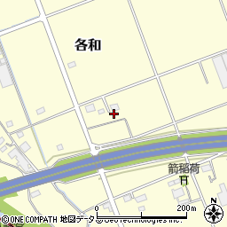 静岡県掛川市各和661周辺の地図