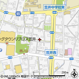 静岡県浜松市中央区笠井町1166-2周辺の地図