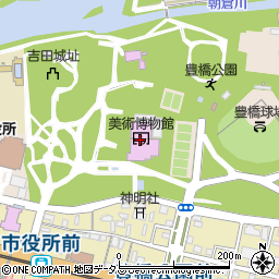 豊橋市美術博物館周辺の地図