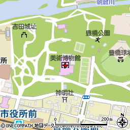 豊橋市役所　三の丸会館周辺の地図