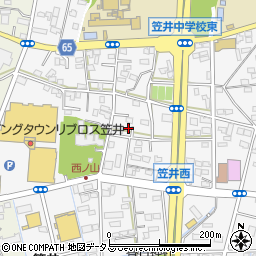 静岡県浜松市中央区笠井町1166周辺の地図
