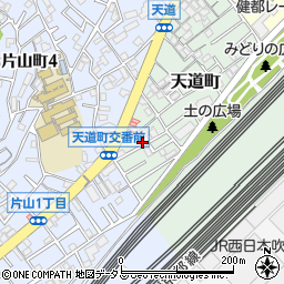 大阪府吹田市天道町4-20周辺の地図