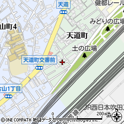 大阪府吹田市天道町3周辺の地図