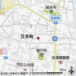 静岡県浜松市中央区笠井町359周辺の地図