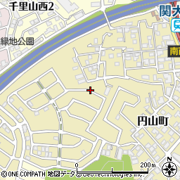 大阪府吹田市円山町周辺の地図