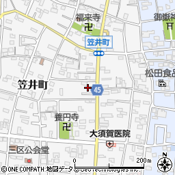 静岡県浜松市中央区笠井町265周辺の地図