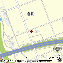 静岡県掛川市各和668周辺の地図