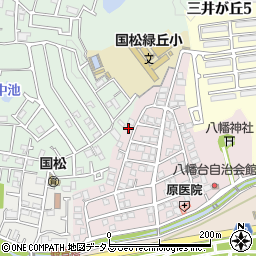 大阪府寝屋川市八幡台5-17周辺の地図