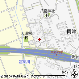 静岡県掛川市岡津周辺の地図