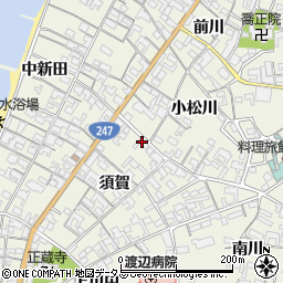 愛知県知多郡美浜町野間須賀119周辺の地図