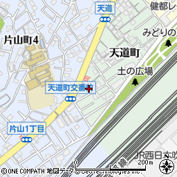 大阪府吹田市天道町4周辺の地図