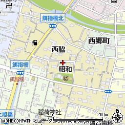 愛知県豊橋市東田町西脇周辺の地図