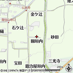 京都府木津川市加茂町例幣園垣内周辺の地図
