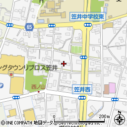 静岡県浜松市中央区笠井町1167周辺の地図