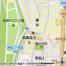 尼崎市立武庫北小学校周辺の地図