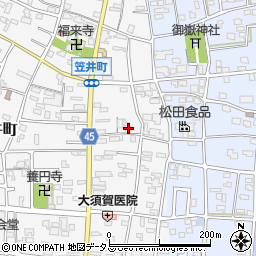 静岡県浜松市中央区笠井町132周辺の地図