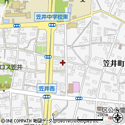 静岡県浜松市中央区笠井町989周辺の地図