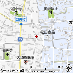 静岡県浜松市中央区笠井町50周辺の地図