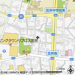 静岡県浜松市中央区笠井町1168周辺の地図