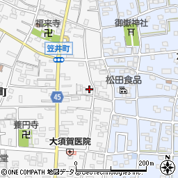 静岡県浜松市中央区笠井町131周辺の地図