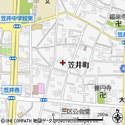 静岡県浜松市中央区笠井町545周辺の地図