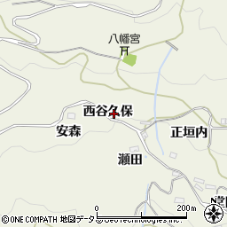 京都府相楽郡笠置町切山西谷久保周辺の地図