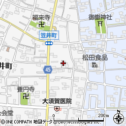 静岡県浜松市中央区笠井町133周辺の地図