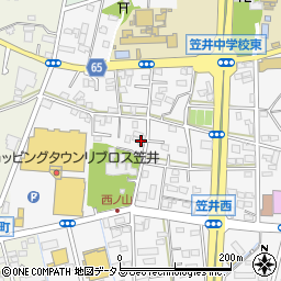 静岡県浜松市中央区笠井町1172周辺の地図